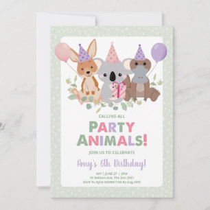 Invitation d'anniversaire de Koala