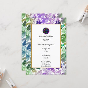 INVITATION D'ANNIVERSAIRE DE LA BALLE TROPICALE DE