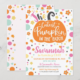 Invitation d'anniversaire de la Citrouille
