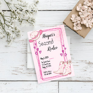 Invitation d'anniversaire de la cow-girl Disco