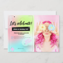 Invitation d'anniversaire de la fête de la couleur