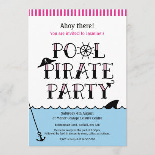 Invitation d'anniversaire de la fête des pirates d