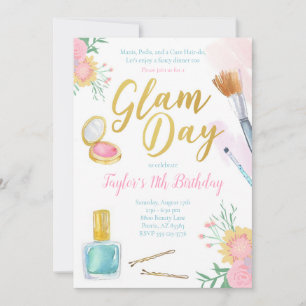 Invitation d'anniversaire de la fête du glam   Par