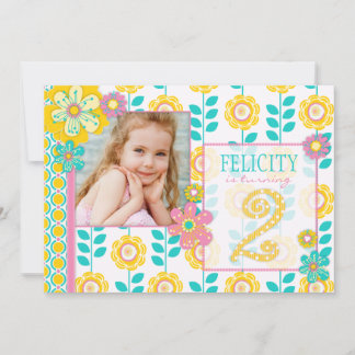 Invitation d'anniversaire de la fête du jardin F2