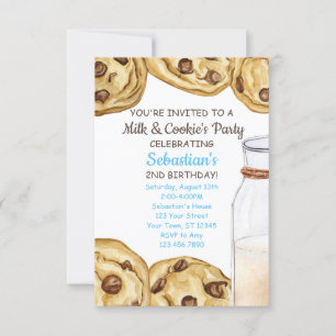 Invitation d'anniversaire de la fête du lait et du