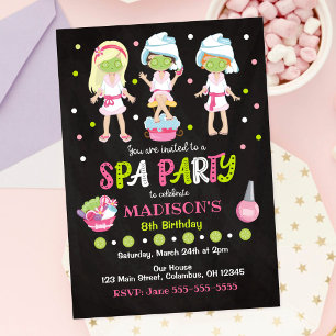 Invitation d'anniversaire de la fête Spa