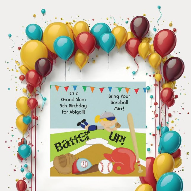 Invitation d'anniversaire de la fille blonde perso (Créateur téléchargé)