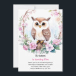 Invitation d'anniversaire de la fille Owl Kids<br><div class="desc">Préparez-vous à une aventure aviaire comme jamais auparavant avec notre "Invitation Anniversaire de enfant de hibou". Ce design captivant présente un hibou aux yeux larges au milieu de détails fantaisistes, promettant une journée remplie d'excitation, d'aventure et de célébration. Imaginez le plaisir des jeunes visages qui reçoivent cette invitation unique, les...</div>
