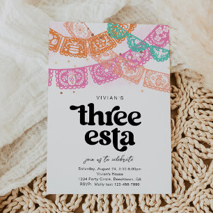 Invitation d'anniversaire de la fille Three Esta