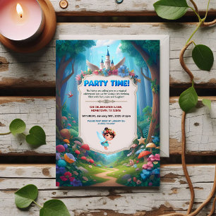 Invitation d'anniversaire de la forêt de Fairytale