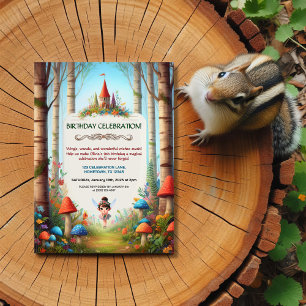 Invitation d'anniversaire de la forêt de Fairytale