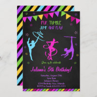 Invitation d'anniversaire de la gymnastique de cou