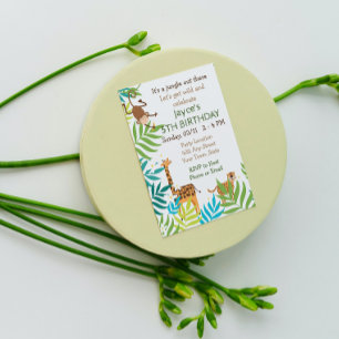 Invitation d'anniversaire de la jungle