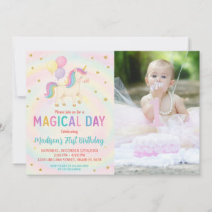 Invitation d'anniversaire de la licorne violette e