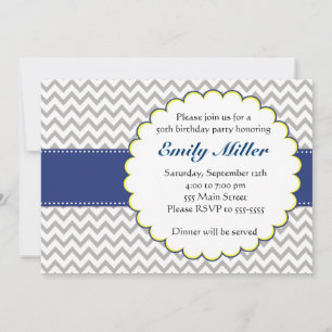 Invitation d'anniversaire de la Marine Chevron