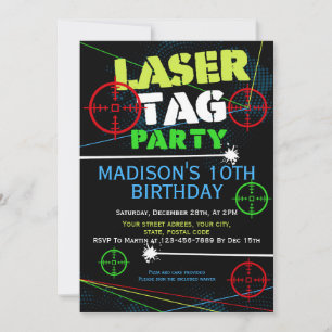 Invitation d'anniversaire de la marque laser