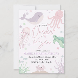 Invitation d'anniversaire de la mer