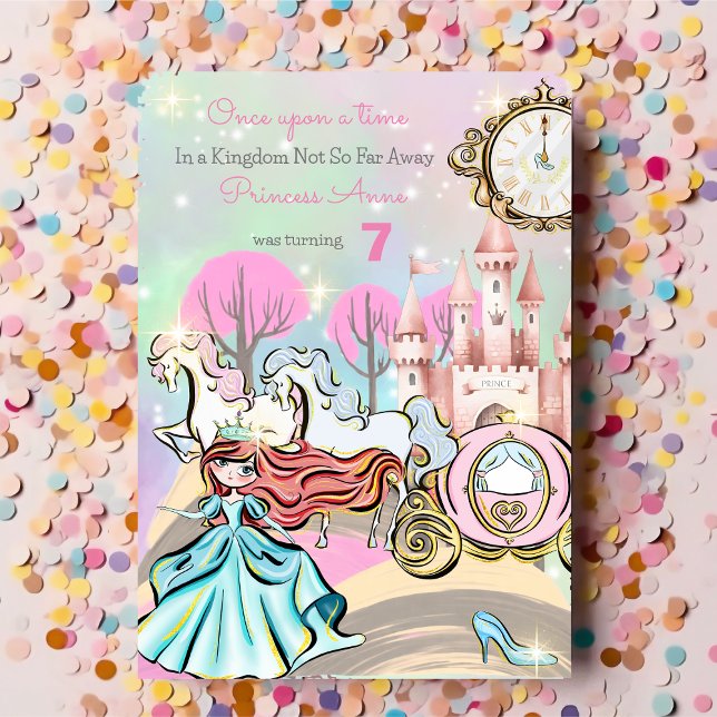 Invitation d'anniversaire de la mignonne princesse (Créateur téléchargé)