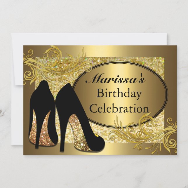 Invitation d'anniversaire de la Parties scintillan (Devant)