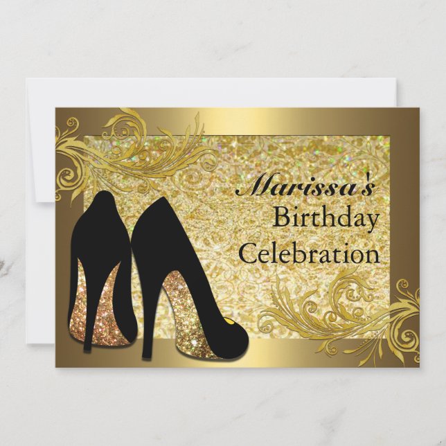 Invitation d'anniversaire de la Parties scintillan (Devant)