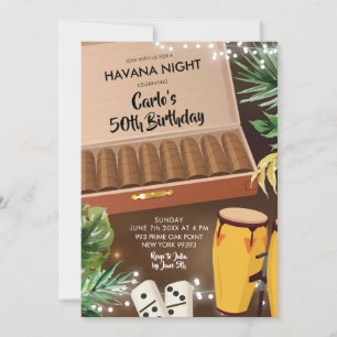 Invitation d'anniversaire de la plage de la Havana