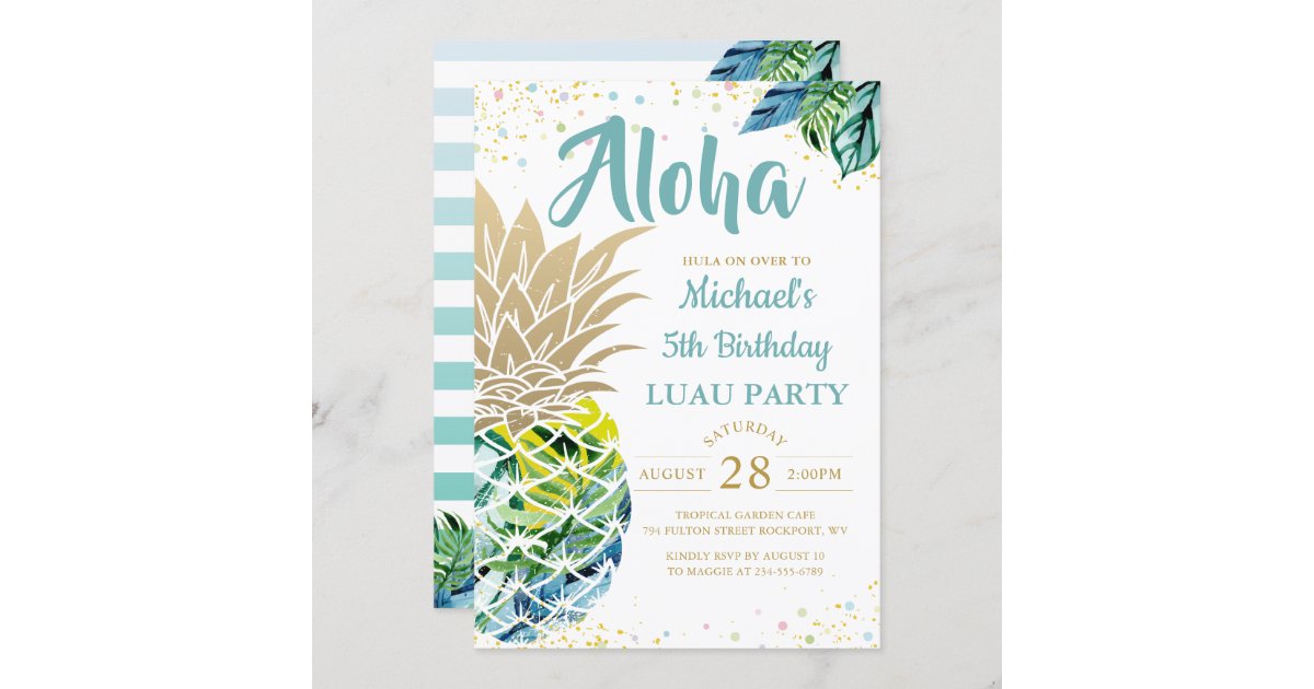 Invitation D Anniversaire De La Plage Tropicale Lu Zazzle Fr