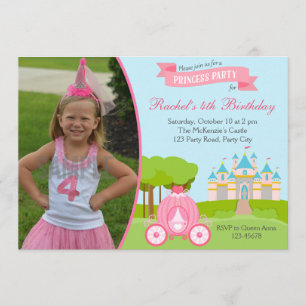 Invitation d'anniversaire de la princesse avec pho