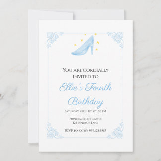 Invitation d'anniversaire de la princesse Cinderel