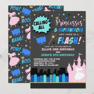 Invitation D'Anniversaire De La Princesse Et Du Su