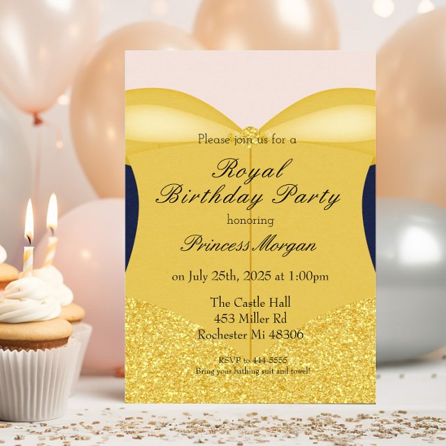 Invitation d'anniversaire de la princesse Royal Go (Créateur téléchargé)