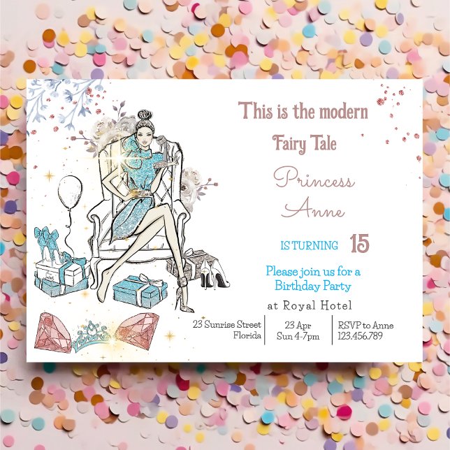 Invitation d'anniversaire de la princesse royale d (Créateur téléchargé)