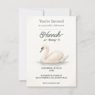 Invitation d'anniversaire de la princesse Swan pou