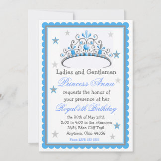 Invitation d'anniversaire de la princesse Tiara