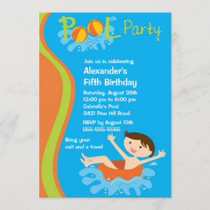 Invitation d'anniversaire de la réception au bord