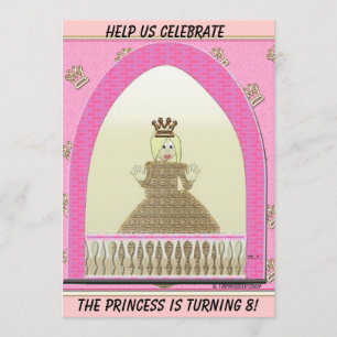 Invitation d'anniversaire de la Reine de château