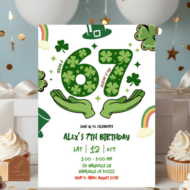 Invitation d'anniversaire de la St-Patrick 67 (Créateur téléchargé)