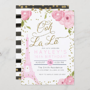 Invitation d'anniversaire de la Tour Eiffel