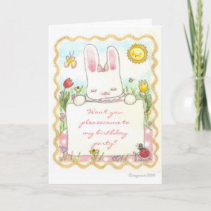 invitation d'anniversaire de lapin