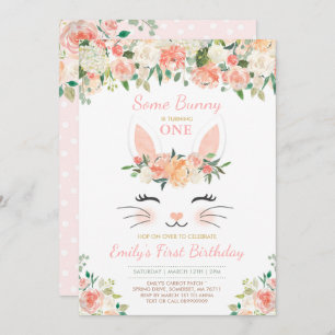 Invitation d'anniversaire de lapin un certain