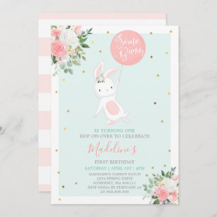 Invitation d'anniversaire de lapin un certain