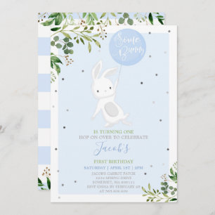 Invitation d'anniversaire de lapin un certain