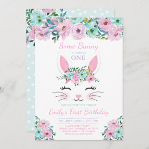 Invitation d'anniversaire de lapin un certain