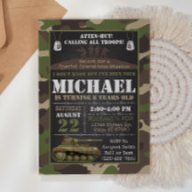 Invitation d'anniversaire de l'Armée