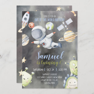 Invitation d'anniversaire de l'astronaute