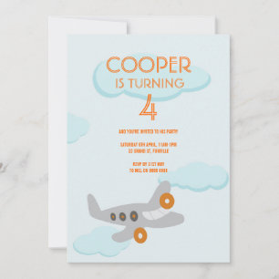 Invitation d'anniversaire de l'AVION