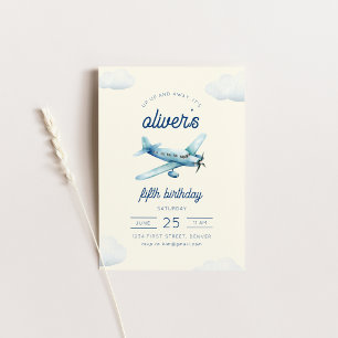 Invitation d'anniversaire de l'avion en vol