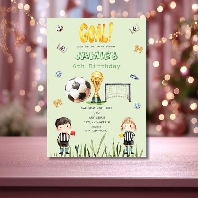 Invitation d'anniversaire de l'enfant de la Coupe  (Créateur téléchargé)
