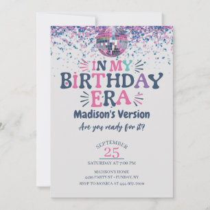 Invitation d'anniversaire de l'ère de mon annivers