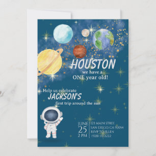 Invitation d'anniversaire de l'espace extra-atmosp