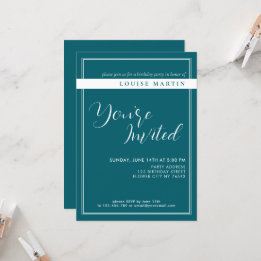 Invitation d'anniversaire de l'essence profonde pe